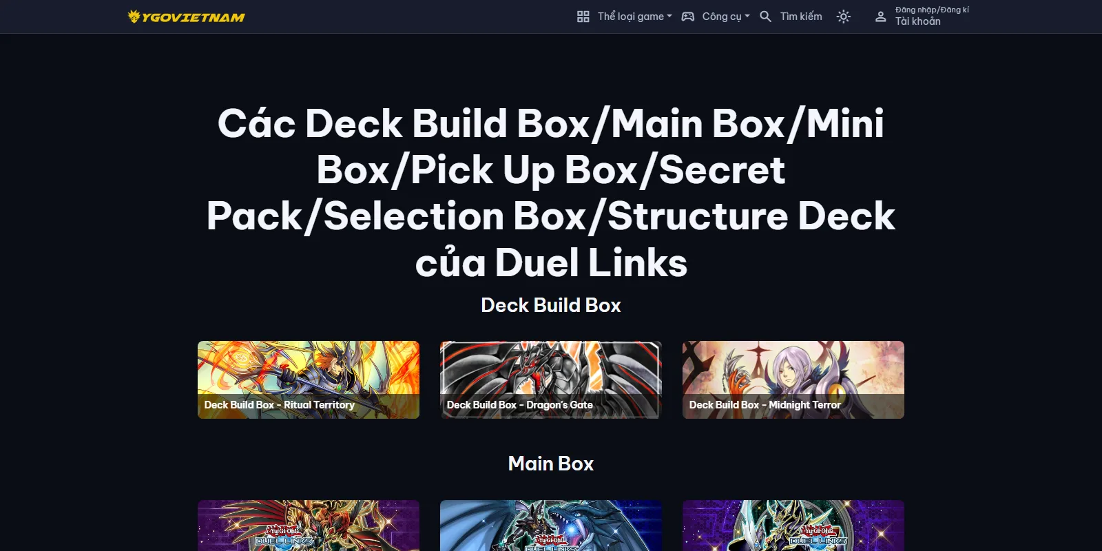 Danh sách Box